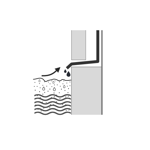 Flashing at wall base